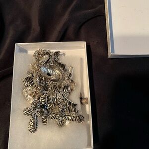 Silver Cross Pendant Necklace